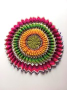 Makatka makama haftowana serweta duża wielobarwna kolorowa koło ozdoba