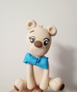 Figurka na tort miś urodziny masa cukrowa