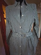 Koszula paski biało czarne z paskiem r. M