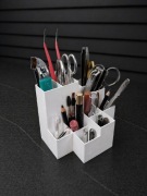 Organizer na kosmetyki i pędzle stojak z przegródkami pojemnik