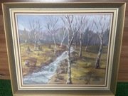 Stary obraz malowany na płótnie