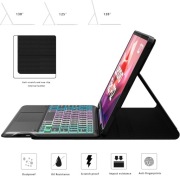 Etui ROOFEI dla Lenovo Tab P12 z odłączaną klawiaturą - czarne