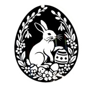 JAJKO WIELKANOCNE KRÓLIK | WALLART (PLA)- DRUK3D