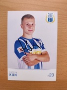 Autograf oficjalna karta Stomil Olsztyn 2016/17 Patryk Kun Legia Warszawa