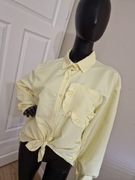 Damska koszula w paski biało żółte paski HiT włoska 