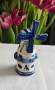 Holenderski miniaturowy wiatrak porcelanowy