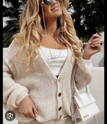 Sweterek oversize modny viral kardigan