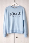 Błękitna bluza Kenzo Paris z napisem po arabsku L