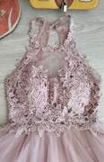 Sukienka damska firmy Diva Fashion r. S M pudrowy róż