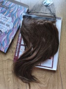 Naturalne Włosy Clip-In 40cm 90g – Średni Brąz Kolor #4– 7 Elementów,Auk 12