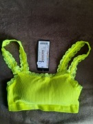 Biustonosz Bralette zolty swiecacy xs s NewYorker 