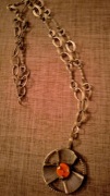 RYTOSZTUKA naszyjnik z koralem antycznym