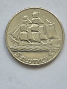 Moneta 5 zł - ŻAGLOWIEC 1936 rok - stan (-1) - bardzo ładna