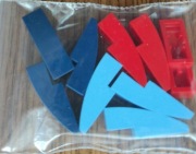 Lego 9 szt. Slope, Curved 3x1 No Studs NOWE