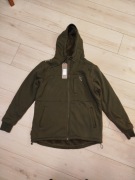 Gruba ciepła bluza Fox Collection Sherpa Hoody Green Silver roz. M, L