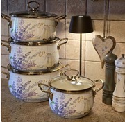 Garnki emaliowane Masterpan lawenda