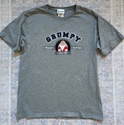 Disney Grumpy Królewna Śnieżka M szara koszulka vintage