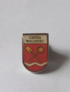 Herb gmina Waganiec przypinka pin odznaka wpinka