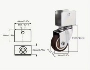 KÓŁKA MEBLOWE TRANSPORTOWE 25 MM TPE ZESTAW 8 sztuk