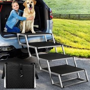 Schody dla dużych psów, bardzo szerokie, 4 poziomy ANTYPOŚLIZGOWE. 