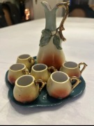 Przepiękny zestaw do serwowania likieru. Niemcy początek XX wieku