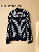 Sweter Esmara S 36 M 38 granatowy w paski bawełna 