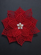 Gwiazda betlejemska ręcznie robiona na szydełku 