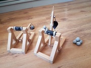 Drewniana katapulta, onager, zabawka, działająca!, rękodzieło