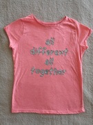 Różowa neonowa bluzka z krótkim rękawem Okaidi 152