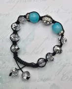 Kryształy kryształki makramowa bransoletka bransoleta Fashion Modna glamour