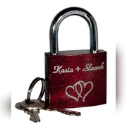 Kłódka Miłości 40 mm, Prezent, WALENTYNKI, grawer