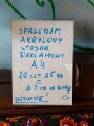 Stojak reklamowy A4 pleksi 15 szt. Cena za 15 szt.