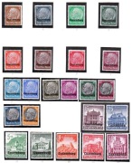 DR, LUXEMBURG, 39 znaczków czystych* w hawidach na karcie albumowej