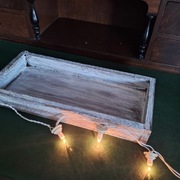 Taca drewniana biała 