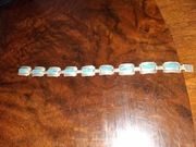 Sterling Mexico Taxco stara srebrna bransoletka z turkusami, 925,vintage