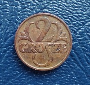 moneta 2 grosze1928 r 