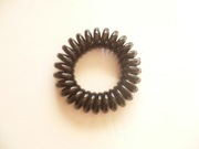Gumka spiralka, sprężynka, do włosów - czarna 3,5 cm - 10 szt.