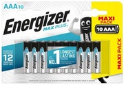 10x Baterie alkaliczne Energizer AAA MAX PLUS R3
