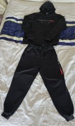 Czarny komplet dresowy PARIS – Bluza z kapturem + Spodnie (L)