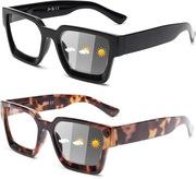 Zestaw 2 par okularów do czytania +1.75  blokada światła niebieskiego, 