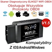 Skaner Diagnostyczny ELM327 WiFi OBD2 – iOS/Android/Windows