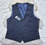 Kamizelka garniturowa L Granatowa w paski Burton menswear london