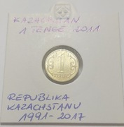Kazachstan 1 Tenge 2011 – Ładny Stan Egzotyka Holder