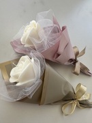 Bukiet z różą - świece sojowe, podziękowania, Dzień Nauczyciela