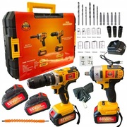 MEGA ZESTAW KLUCZ UDAROWY+ WKRĘTARKA AKU 88V 2x6Ah WALIZKA AKUMULATOR 