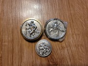 Święty Krzysztof - plakietki, emblematy na magnez - 3 sztuki