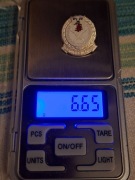 pamiątkowa odznaka 6,65gr Szwecja Myślę że srebro 