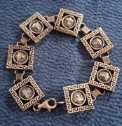 Srebro PRL bransoletka Ala Versace motyw grecki Meduzy