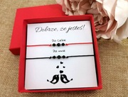 Bransoletki dla par zestaw bransoletek prezent walentynkowy walentynki 