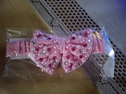 Jasny róż opaska na włosy